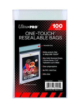 Ultra Pro - OneTouch Resealable Sleeves (100 Bags)
