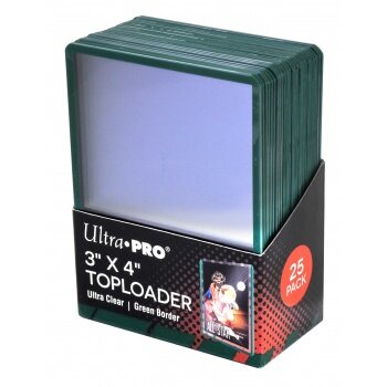 Ultra Pro - 3" x 4" Green Border Toploaders 25ct