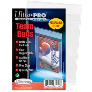 Ultra Pro Team Bags - Resealable Sleeves (100 Bags) Ultra Pro Team Bags - Resealable Sleeves (100 Bags)