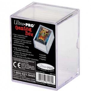 Ultra Pro - Sliding Storage Box 100 Cards Clear Ultra Pro - Sliding Storage Box 100 Cards Clear