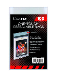 Ultra Pro - OneTouch Resealable Sleeves (100 Bags) Ultra Pro - OneTouch Resealable Sleeves (100 Bags)