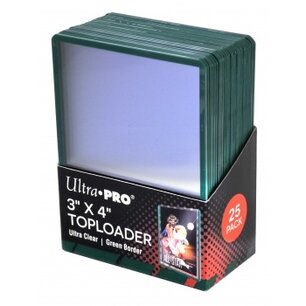 Ultra Pro - 3" x 4" Green Border Toploaders 25ct Ultra Pro - 3" x 4" Green Border Toploaders 25ct