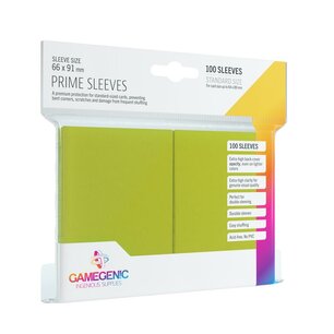 Gamegenic - Gloss Prime Sleeves Lime (100 Sleeves) Gamegenic - Gloss Prime Sleeves Lime (100 Sleeves)