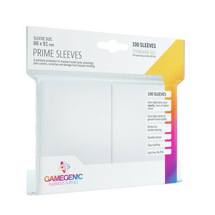Gamegenic - Gloss Prime Sleeves White (100 Sleeves) Gamegenic - Gloss Prime Sleeves White (100 Sleeves)