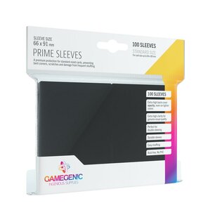 Gamegenic - Gloss Prime Sleeves Black (100 Sleeves) Gamegenic - Gloss Prime Sleeves Black (100 Sleeves)