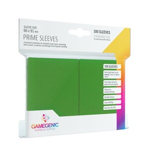 Gamegenic - Gloss Prime Sleeves Green (100 Sleeves) Gamegenic - Gloss Prime Sleeves Green (100 Sleeves)