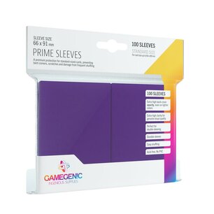 Gamegenic - Gloss Prime Sleeves Purple (100 Sleeves) Gamegenic - Gloss Prime Sleeves Purple (100 Sleeves)