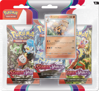 Pokemon - Scarlet & Violet 3-Pack Blister Arcanine Pokemon - Scarlet & Violet 3-Pack Blister Arcanine