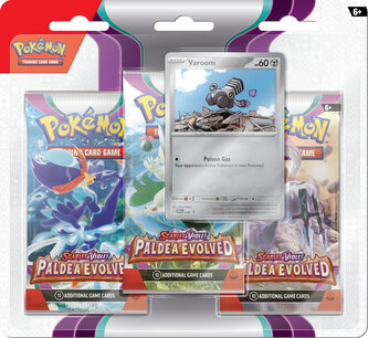 Pokemon - Scarlet & Violet Paldea Evolved 3-Pack Blister Varoom Pokemon - Scarlet & Violet Paldea Evolved 3-Pack Blister Varoom