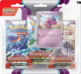 Pokemon - Scarlet & Violet Paldea Evolved 3-Pack Blister Tinkatink Pokemon - Scarlet & Violet Paldea Evolved 3-Pack Blister Tinkatink